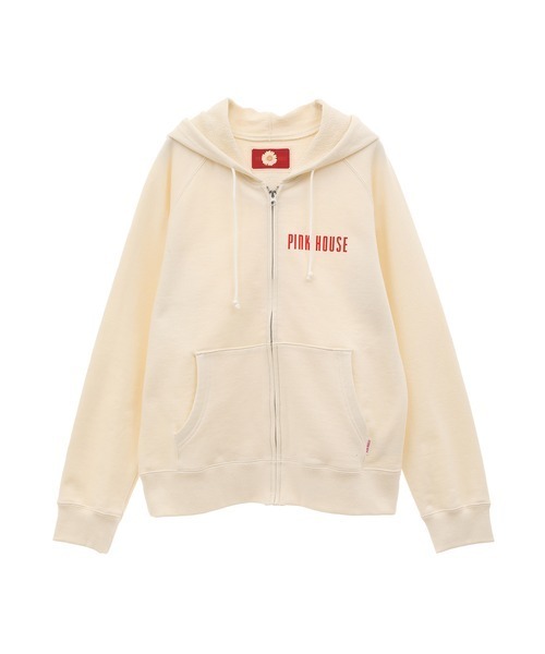 PINK HOUSE パーカー ひなぎくコサージュプリントパーカー