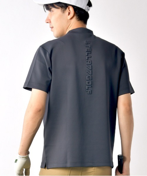 STELLA77GOLF tシャツ 蛍光カラーゴルフモックネック半袖T