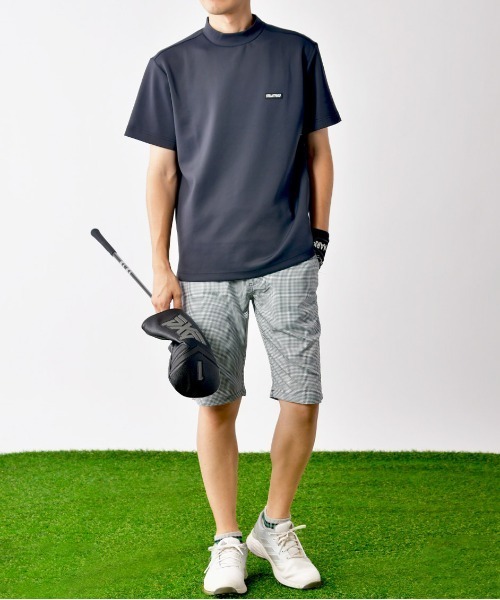 STELLA77GOLF tシャツ 蛍光カラーゴルフモックネック半袖T