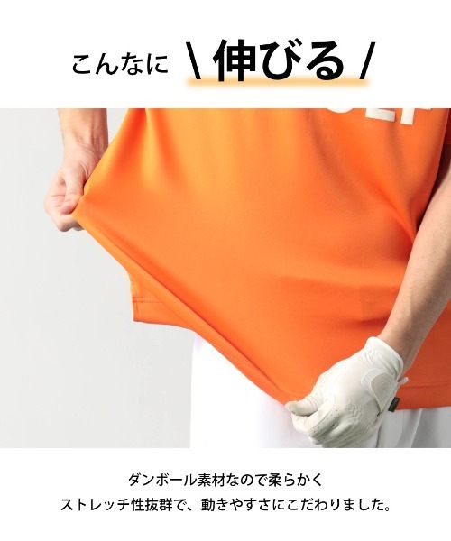 STELLA77GOLF tシャツ 蛍光カラーゴルフモックネック半袖T