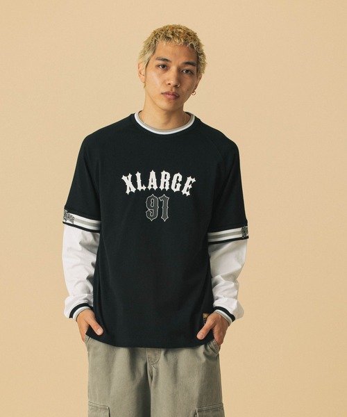 大人気 早い者勝ち XLARGE 91 LAYERD L/S TEE ヴィンテージ感◎ XLARGE 91 LAYERD L/S TEE（Tシャツ/カットソー）｜XLARGE