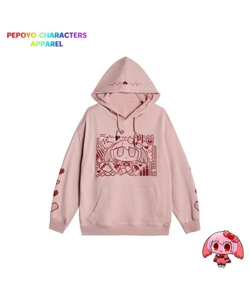 ピンク Sロゴ パーカー 7/17 完売M・L再入荷！】ネコ耳ロゴZIPパーカー(LIGHT PINK