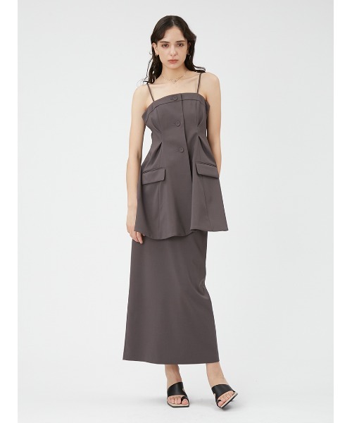FRAY I.D ホワイト ノースリーブ ベスト　美品 フレイ アイディー FRAY I.D ドライタッチノースリーブニット