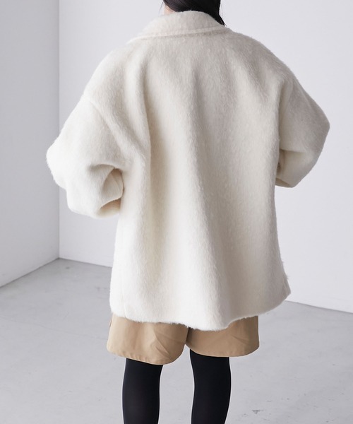 「BONLECILL」 チェスターコート FREE チャコールグレー レディース_画像4