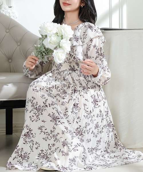 Lace Ladies（レースレディース） ワンピース フラワー プリント 肩