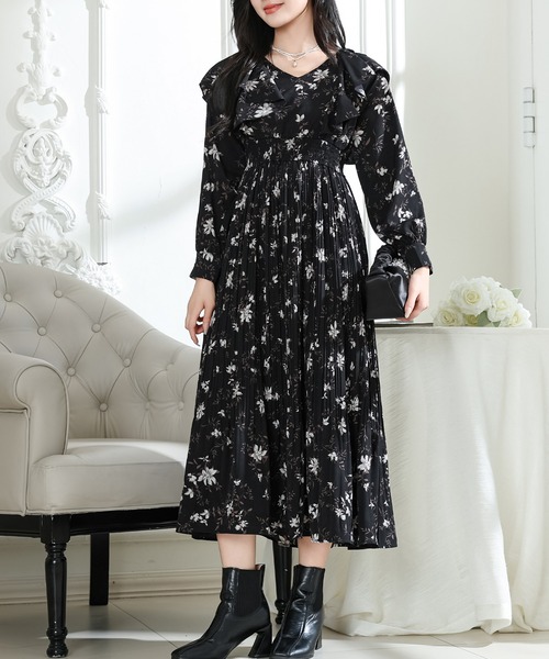 Lace Ladies（レースレディース） ワンピース フラワー プリント 肩