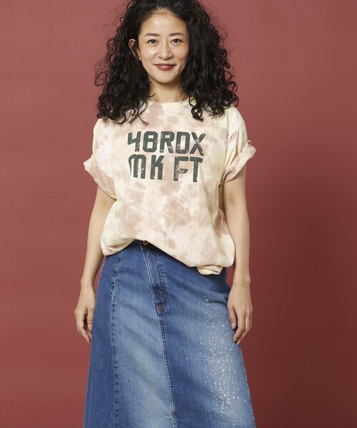 tシャツ Freada/フリーダ ムラ染め ギミック ロゴTシャツ レディース | Freada | 20