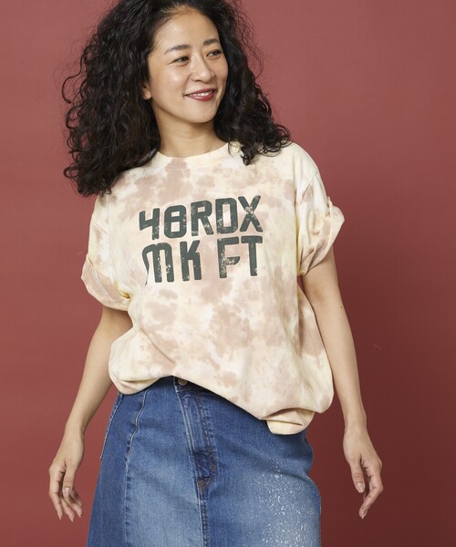 tシャツ Freada/フリーダ ムラ染め ギミック ロゴTシャツ レディース | Freada | 19