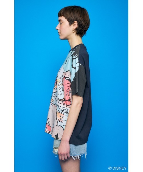 【貴重】moussyとdisneyコラボTシャツ Disney SERIES CREATED by MOUSSY | MD OT OVERSIZED Tシャツ