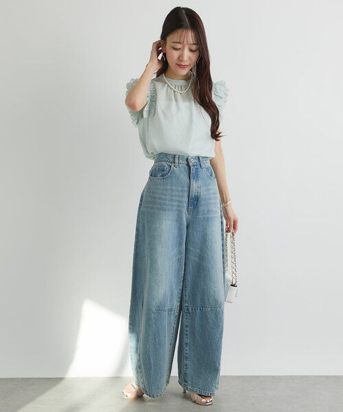 ブラウス シャツ 「最強モテブラウス」フリルノースリブラウス レディース La boutique Bonbon ブラウス シャツ 「最強モテブラウス