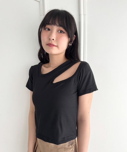 新品未使用PLAVE why？クロップトップTシャツMサイズ タグ付き新品未使用品】PLAVE WHY? クロップトップ Tシャツ Mサイズ