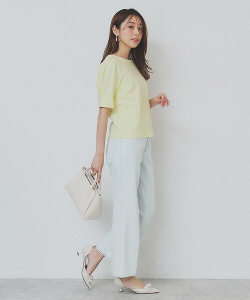 tシャツ タックパフTシャツ レディース index tシャツ 「10色展開/XS-LLサイズ」コットンスムースタック