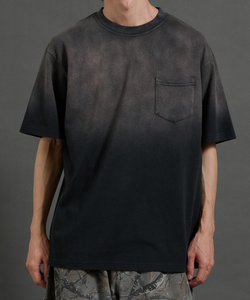 【新品タグ付】完売品 FJ氏企画 サンフェード ブラック ポケットTシャツ M Perushu tシャツ ヴィンテージライクフェードポケットTシャツ メンズ