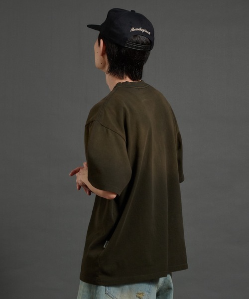 Perushu tシャツ ヴィンテージライクフェードポケットTシャツ メンズ