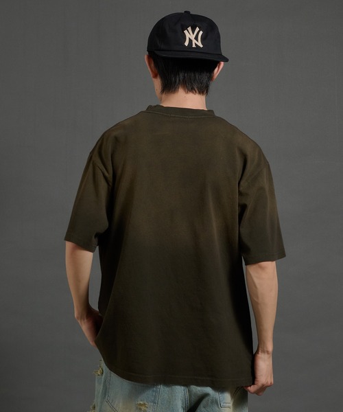 Perushu tシャツ ヴィンテージライクフェードポケットTシャツ メンズ