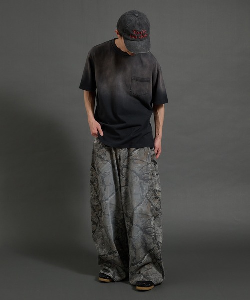 Perushu tシャツ ヴィンテージライクフェードポケットTシャツ メンズ