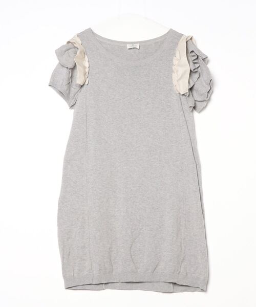 LANVIN en Bleu 「LANVIN Bleu」 ニットワンピース - グレー