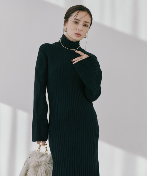 anuans（アニュアンス） ニットワンピース FREE アイボリー レディース