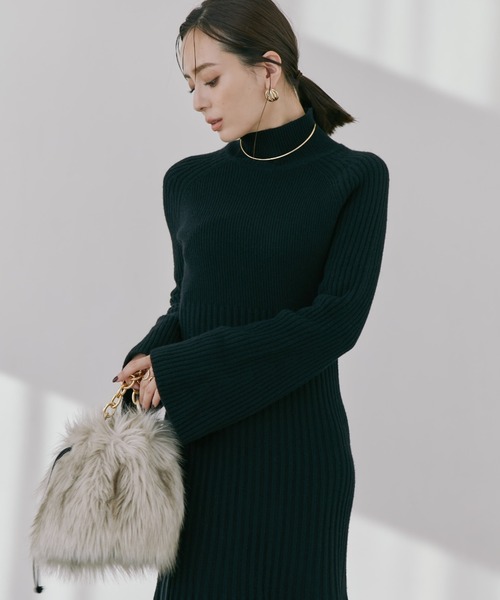 anuans（アニュアンス） ニットワンピース FREE アイボリー レディース