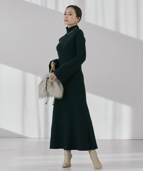 anuans（アニュアンス） ニットワンピース FREE アイボリー レディース