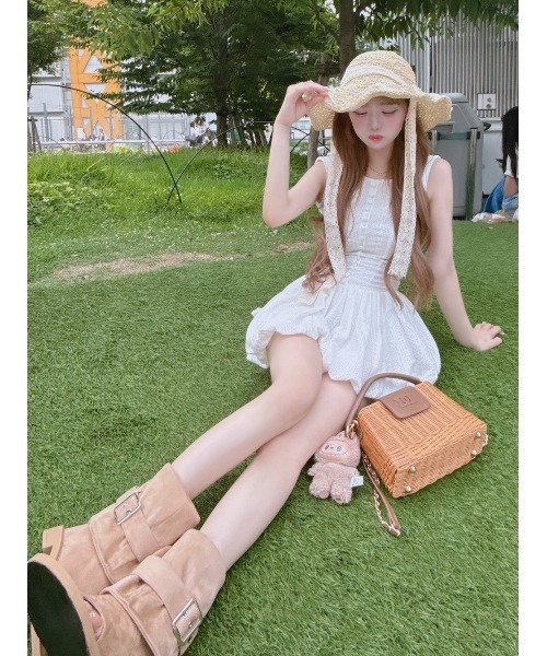 darich サンダル ダーリッチ Darich サテンプラットフォームサンダル （ホワイト