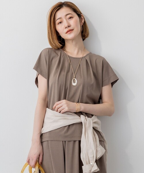 23区（ニジュウサンク） tシャツ 「接触冷感/洗える」ツイストコットン 