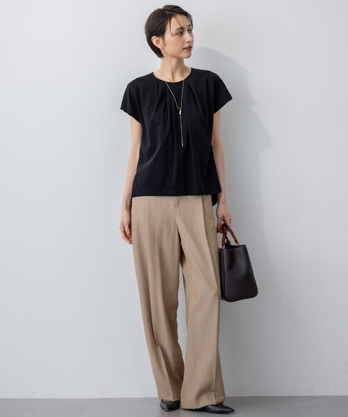 23区（ニジュウサンク） tシャツ 半袖 「接触冷感/洗える」ツイスト