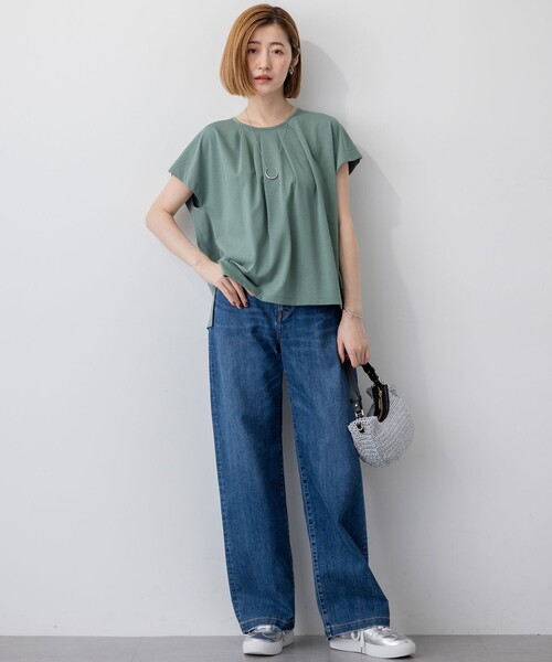 23区（ニジュウサンク） tシャツ 半袖 「接触冷感/洗える」ツイスト