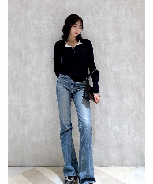 MOUSSY（マウジー） ジーンズ デニム デニムパンツ MVS L/BLU FLARE(L