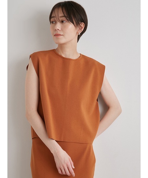 「emmi」 ノースリーブニット ONE SIZE ブラウン レディース