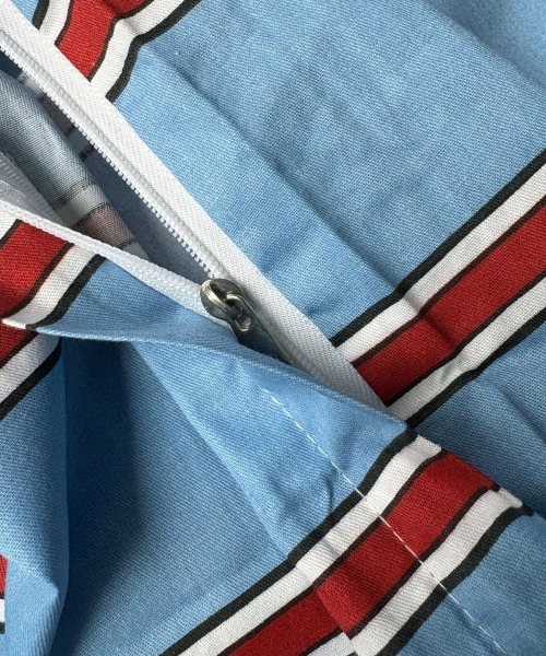 IYAN ベッド 寝具 「2点セット」ストライプ柄布団カバー/枕カバー