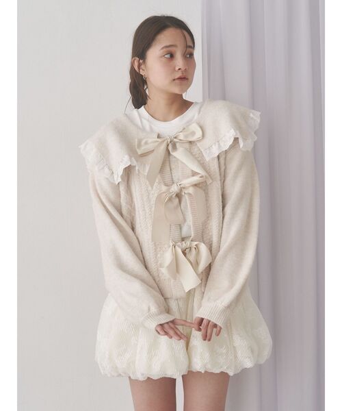 merry jenny カーディガン フリルニットソーカーディガン[品番：MKSW0037037]｜merry jenny