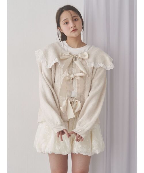 Merry出品 merry jenny（メリージェニー） カーディガン セーラーリボン