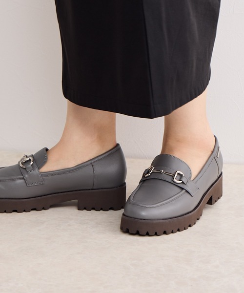 HIMIKO ローファー 「HIMIKO」トラックソールビットローファー/651322