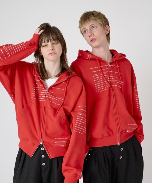 wishforever ジップパーカー ONCILY パーカー 「 × WISH FOR EVER 」HEART COLLAB FULL-ZIP