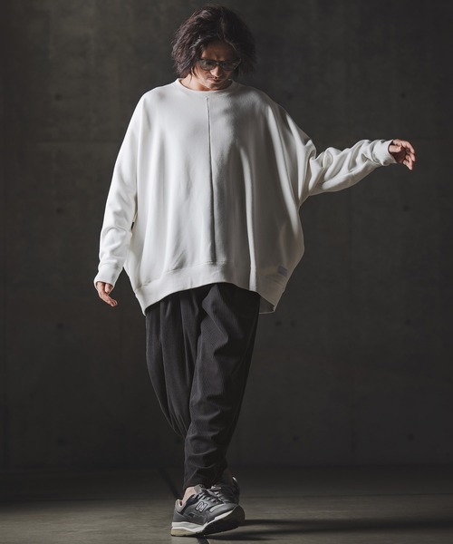 GLIMCLAP パンツ mp13876-Balloon wide pants-Wide-wale corduroy