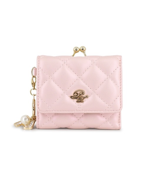 (♱)並行輸入品 BLACK×PINK モノグラム柄 短財布 PAUL & JOE ACCESSOIRES（ポールアンドジョーアクセソワ） ミニ 財布