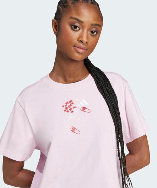【Lサイズ】adidas ドット 水玉 半袖tシャツ 白 ホワイト Lサイズ アディダス 水玉 adidas ドット柄 半袖Tシャツ 白 ホワイト