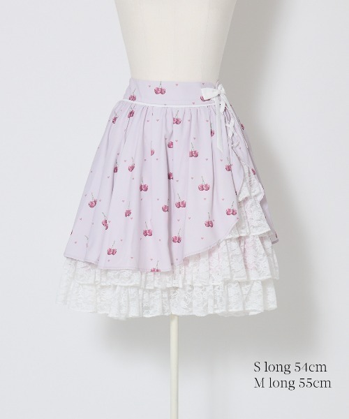mellfy memory チェリー柄スカート メルフィーメモリー mellfy memory（メルフィーメモリー） スカート Sweet cherry lace