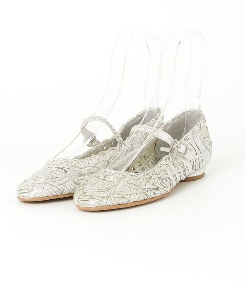 ツモリチサト　tsumori chisato WALK シルバーパンプス tsumori chisato WALK 「tsumori WALK」 フラットパンプス 22.5