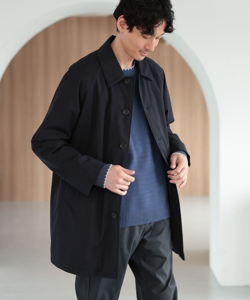 GLOBAL WORK（グローバルワーク） ステンカラーコート LARGE ネイビー