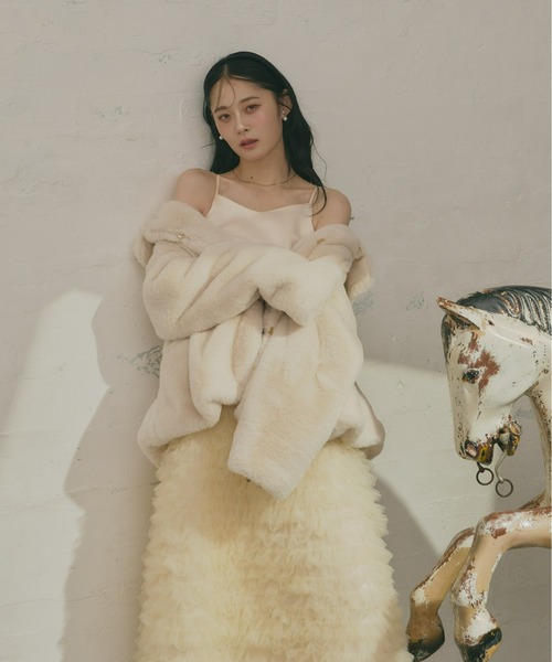 Olu.（オルドット） コート アウター フラッフィーラウンドカラー