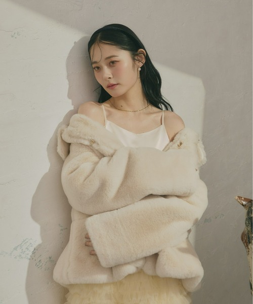 Olu.（オルドット） コート アウター フラッフィーラウンドカラー