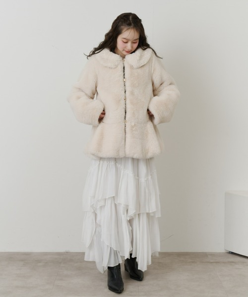 Olu.（オルドット） コート アウター フラッフィーラウンドカラー
