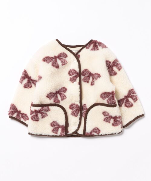 KIDS FOREST ブルゾン アウター ボアリボンジャケット キッズ 子供服
