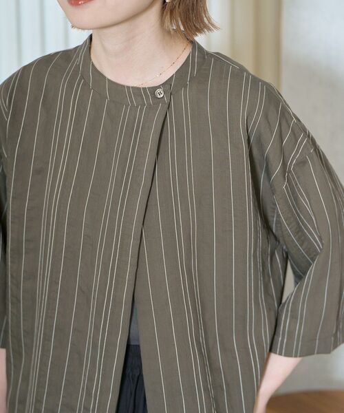 「AMERICAN HOLIC」 半袖ブラウス FREE グレー レディース_画像4