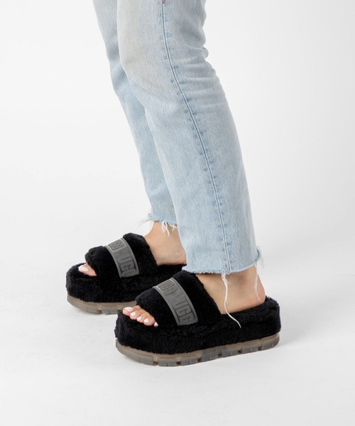 「UGG」 フラットサンダル 24.0cm ブラック レディース_画像6