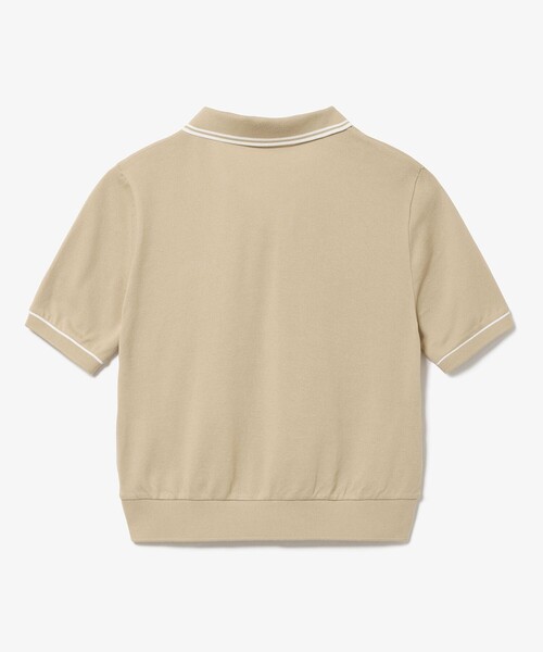 「LACOSTE」 半袖ポロシャツ 36 ベージュ レディースの画像