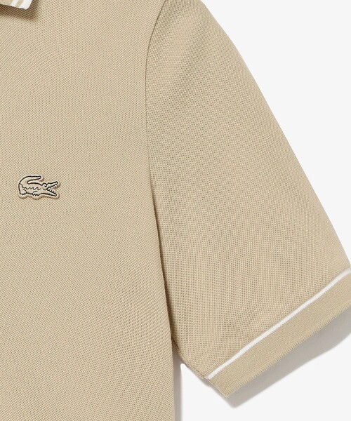 「LACOSTE」 半袖ポロシャツ 36 ベージュ レディースの画像