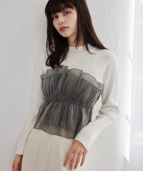 VIS（ビス） ニット セーター 「美得」ビスチェドッキングニットプル